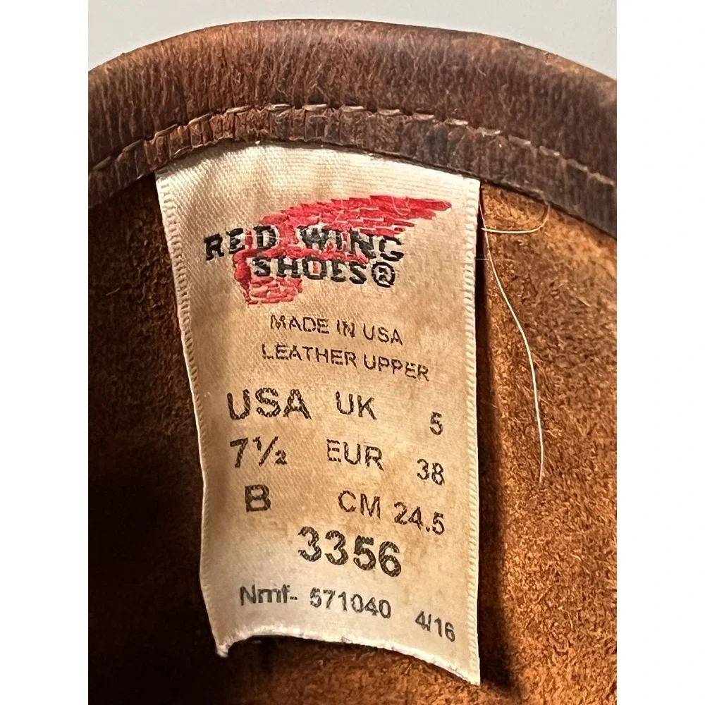 Red Wing 3356 Short Engineer Cooper Rough & Tough Boots Women US 7.5 38- USA